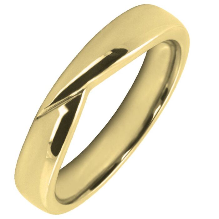 Wedding Ring 3mm Shaped precious metal ring