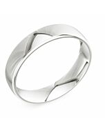 Modern Court 14ct White Gold Wedding Rings