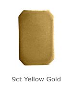 GOLD RECTANGULAR CUT CORNERS BLANK STAMPED SHAPE