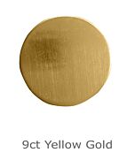 9ct Yellow Gold 10 x 2mm round blank stamped shape