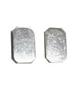 Silver 17 x 11 x 2mm rectangular cut corners blank stamped shape