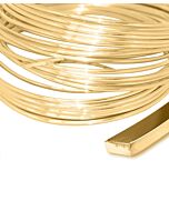 9ct Yellow Gold Rectangular Wire for jewellery making