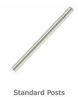 SMO 9ct  White Gold Earring Posts | Length 10mm, Thickness 0.80mm, Groove 0.73mm