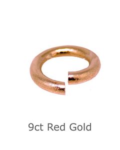 9ct red gold open round jump ring 5mm