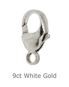 9ct White Gold Carabiner 11mm