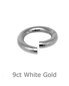 9ct white gold 5.00mm open jump ring