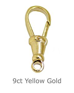 9CT YELLOW GOLD SWIVEL ALBERT CLASP | FIXED LOOP 17.00MM