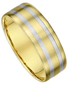 Wedding Ring 6mm Two Tone Gold Ring | 640A00