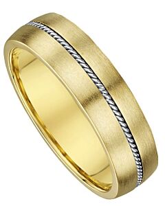 Wedding Ring 6mm Two Tone Gold Ring | 153A02G