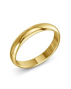 D Shape 18ct Yellow Gold Wedding Rings