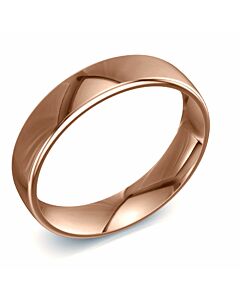 Modern Court 9ct Red Gold Wedding Rings