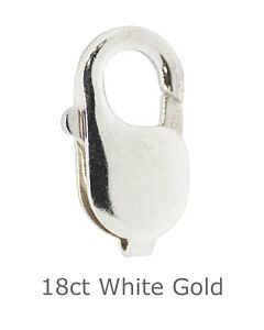 18ct White Gold Lobster Clasp Catch 8mm