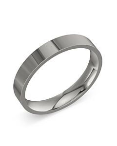 Flat Court 18ct White Gold Wedding Rings