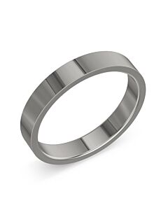 Flat 18ct White Gold Wedding Rings