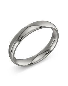 D Shape 18ct White Gold Wedding Rings