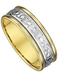 Wedding Ring 7mm Two Tone Gold Ring | 293B00G