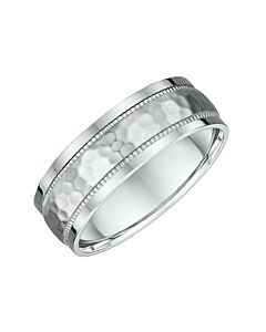 7mm Gold wedding band 439A02G - Wedding rings Men style pattern
