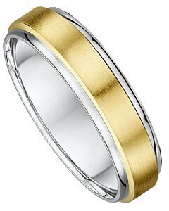 Wedding Ring 6mm Two Tone Gold Ring | 576A01