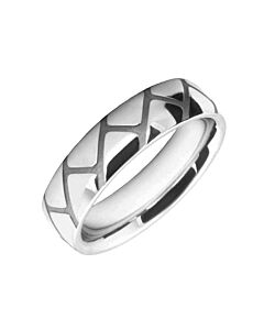 6mm Wedding Ring W7500 | Wedding band Men pattern laser engraved