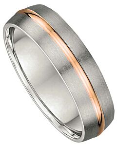 Wedding Ring 6mm Two Tone Gold Ring | 782A00