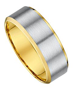 Wedding Ring 7mm Two Tone Gold Ring | 857A04