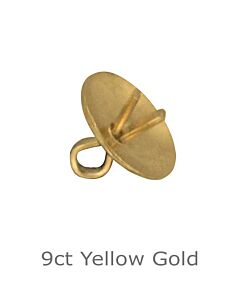 9ct yellow gold Pendant 2 prongs cup 4mm