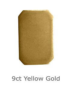 GOLD RECTANGULAR CUT CORNERS BLANK STAMPED SHAPE