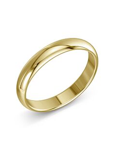 D Shape 9ct Yellow Gold Wedding Rings
