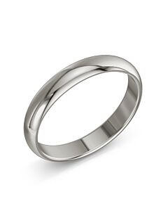 D Shape 9ct White Gold Wedding Rings
