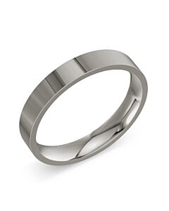 Flat Court 9ct White Gold Wedding Rings