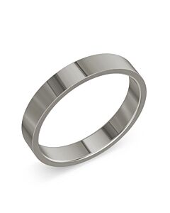 Flat shape 9ct White Gold Wedding Rings