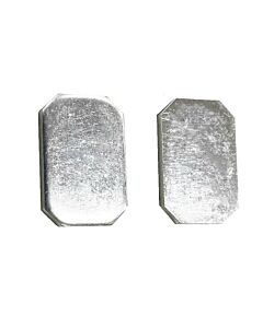 Silver 17 x 11 x 2mm rectangular cut corners blank stamped shape