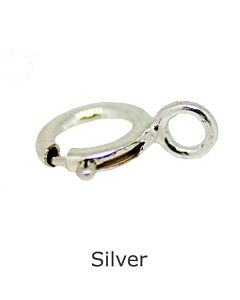 5mm silver bolt ring with 3mm closed jump ring