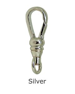 SILVER SWIVEL ALBERT CLASP | FIXED LOOP 17.00MM