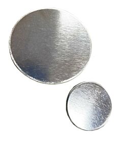 Silver 10 x 2mm round blank stamped shape