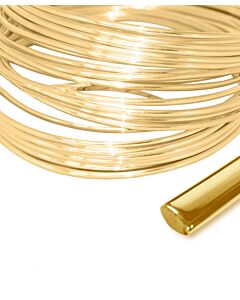 9ct Yellow Gold COURT SHAPE WIRE for jewellery making