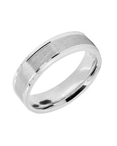Wedding Ring Diamond CUT 21 Groove, Stepped Edge & Matt finish