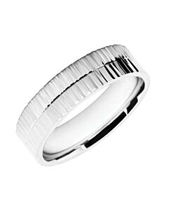 Wedding Ring Diamond Cut 46 Central Line With Full Linear Cuts Polish Finish