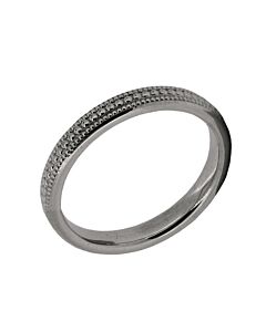 Wedding Ring Diamond CUT 52 Patterned Milgrain & Polish finish