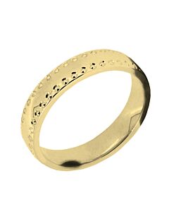 Wedding Ring Diamond CUT 13 Diamond Cut polished finish with circle diamond cut edge detail