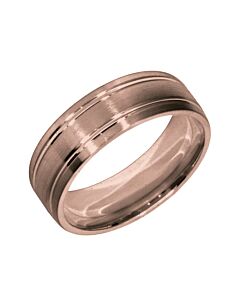 Wedding Ring Diamond CUT 15 with Stripes, Cut edge & Matt finish