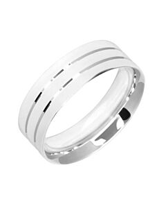 Wedding Ring Diamond CUT 16 Double shallow groove & Polish finish