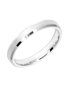 Diamond Cut Wedding Ring CUT 1 Bevel Edge & Matt finish