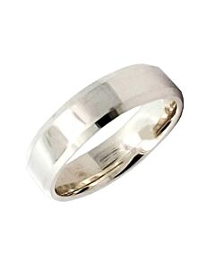 Diamond Cut Wedding Ring CUT 1 bevel edge & polish finish