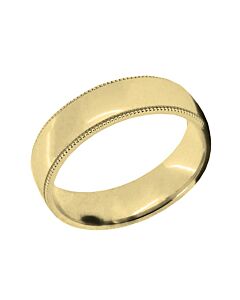 Diamond Cut Wedding Ring CUT 3 Beaded edges & polish