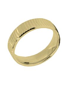 Wedding Ring Diamond Cut 47 Curved Diamond Cut with Bevel Edges & Polish Finish