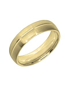 Diamond Cut Wedding Ring CUT 7 Central U groove & Matt finish