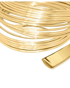9ct Yellow Gold D shape wire for jewellery making