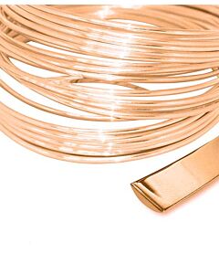 9ct Red Gold D SHAPE wire