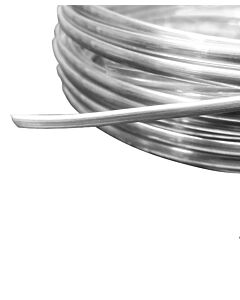 Silver D shape Wire 3.00 x 2.00 mm AgAIN Silver recycled from medical X-Ray film